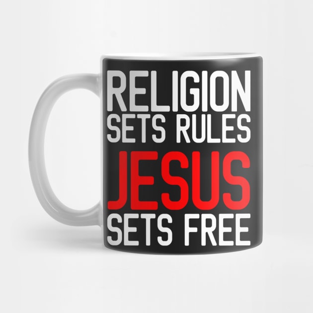 Jesus Sets Free | Christian Design by ChristianLifeApparel